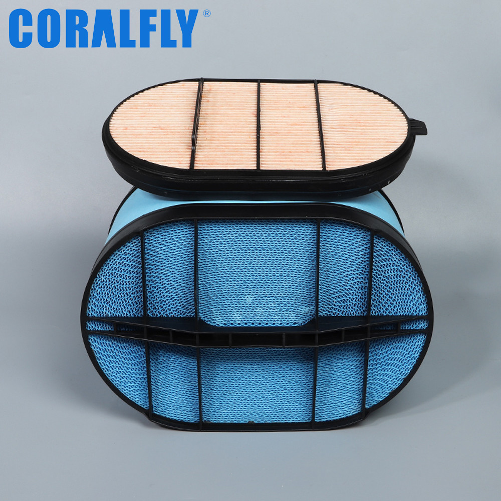 P643118 CORALFLY Truck Air Filter Heavy Truck Engine Part Primary Obround CORALFLY