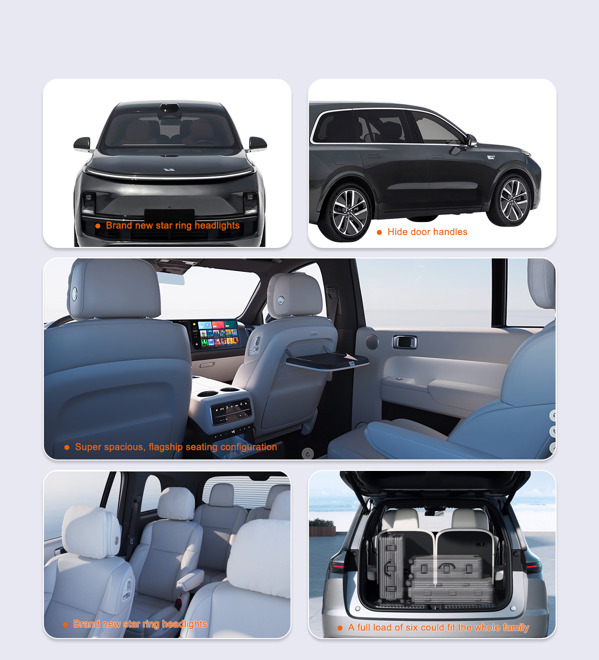 Lixiang Pure Electric Vehicle 330kW Maximum Power and 2570kg Curb Weight for Mobility