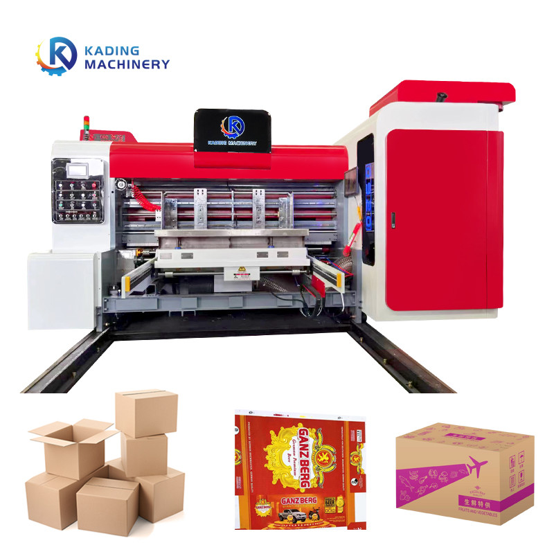 Water Ink Cardboard Box Printer Machine With Slotter Die Cutter For Corrugating Carton Boxes