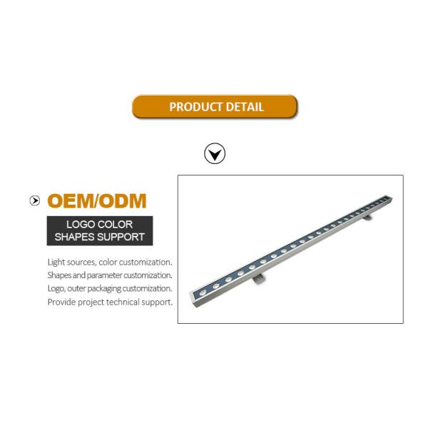 18W LED Wall Washer Lights Aluminum Color IP67 24V Input Voltage 50000H Lifespan For Building Lighting