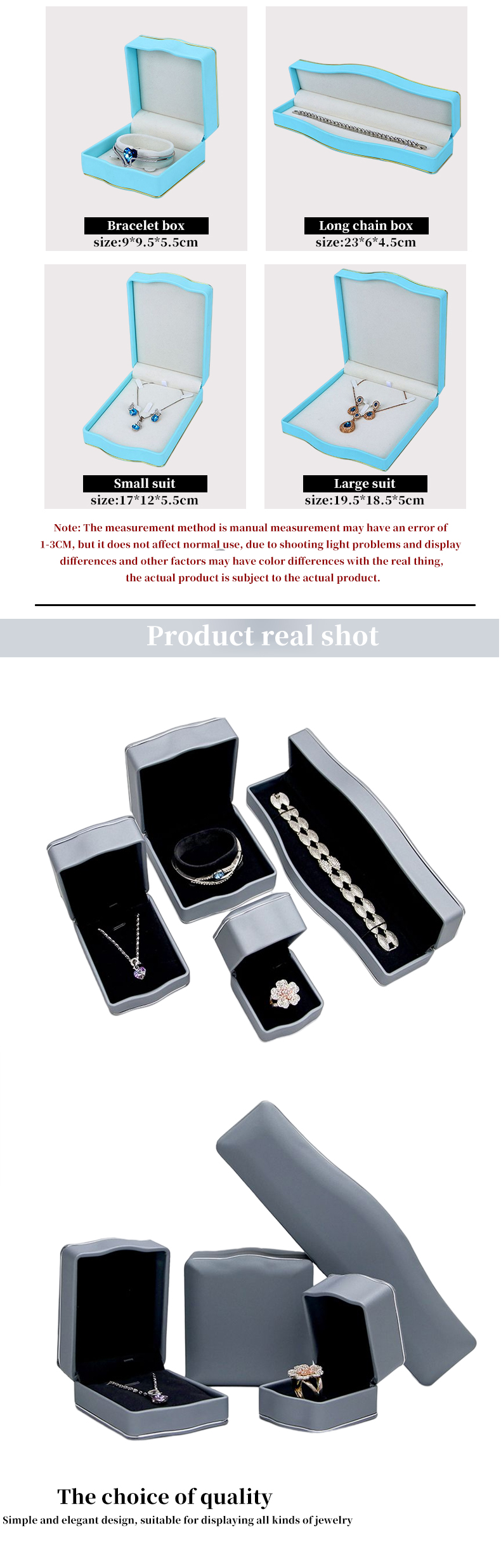 Custom Logo Leather Jewelry Box for Earrings Rings Bracelets and Necklaces by Hanhong