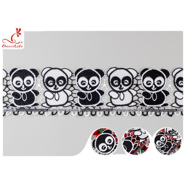 Multi Color Silk Lace Trim With Panda Lace High Color Fastness