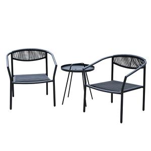 Quality 520mm Height 440mm Width Rattan Wicker Coffee Table Grey Finish wholesale