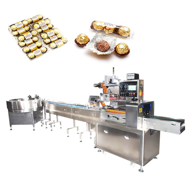 Servo Control High Speed Square Nuts Crisp Automatic Feeding Pillow Packing Machine