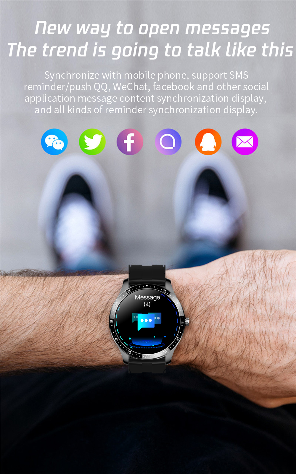 Waterproof Magnetic Charging Watch 5V 200mAh Touch Screen Kids Woman Man