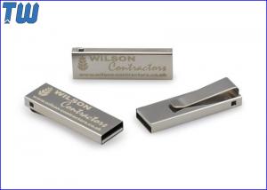China Customized Slim Full Metal Tie Clip 2GB USB Memory Stick Pendrives on sale