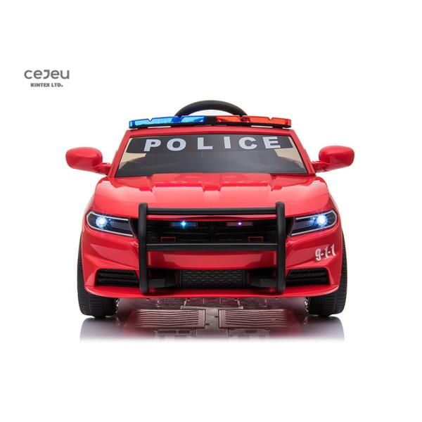 White Plastic Police Ride On 12v With Speaker 3 Speed Adjustable