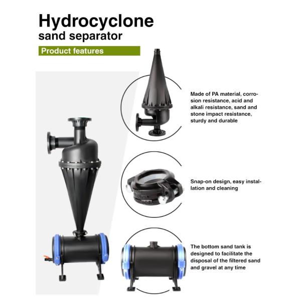2'' 3'' Agriculture Irrigation Filter Centrifugal Sand Filter Flow 30m3/H 50m3/H