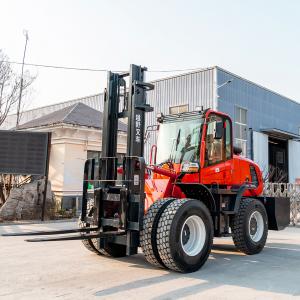 China High Performance Four Wheel Drive Forklift All Terrain Fork Truck CE approval on sale