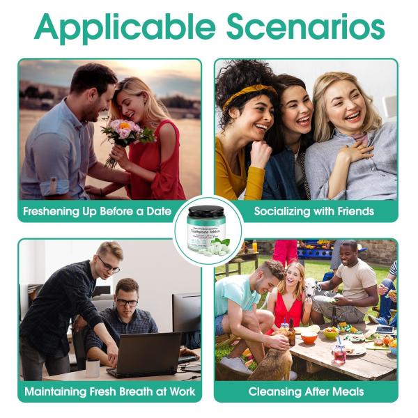 150pcs Nano Hydroxyapatite Toothpaste Tabs Flouride Free Strengthen Teeth Customized