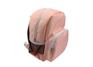Quality 600D Polyester Zipper Backpack Light Pink Backpack For School wholesale