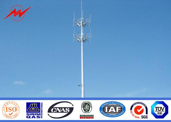 Cheap Galvanized Self Supporting Lattice Tower , Telecommunication Antenna Mono Pole Tower for sale