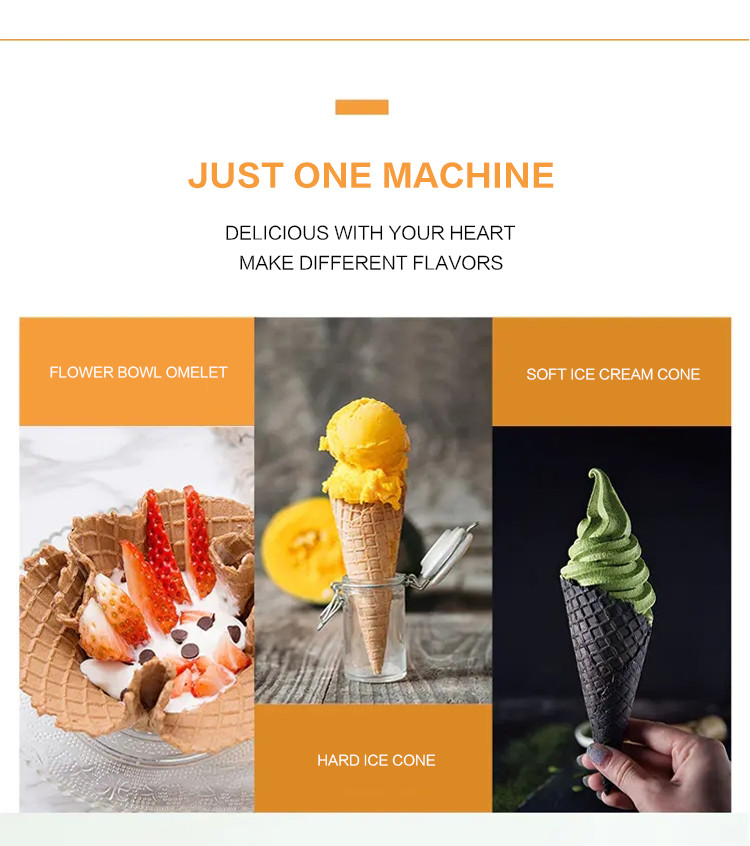 Heavy Duty Industrial Cone Machine For Bakery 220V Field Installation