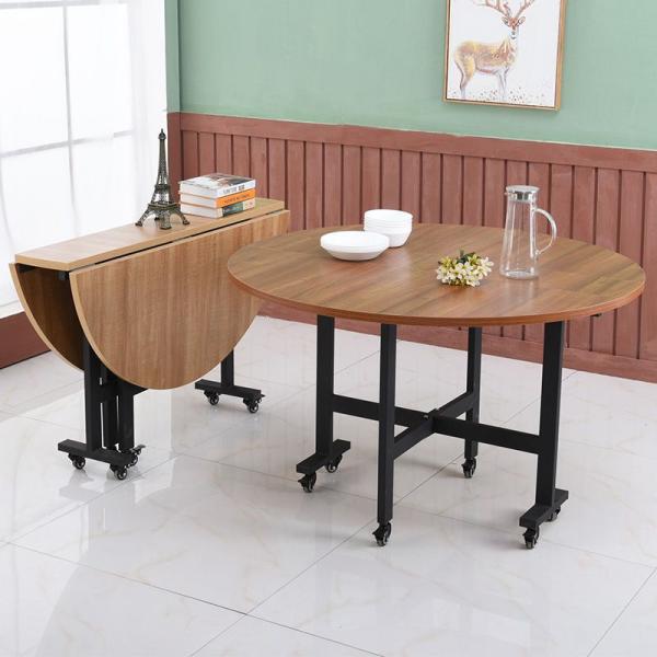 Modern Design Style Dining Table Luxury Nordic Round Drop Leaf Party Platform with Wheels