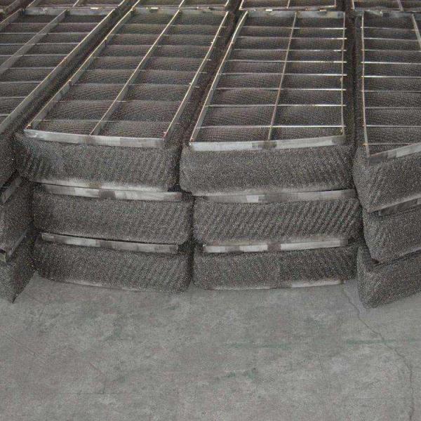 SS304 SS316 Stainless Steel Wire Mesh Demister Pad With Support Grid