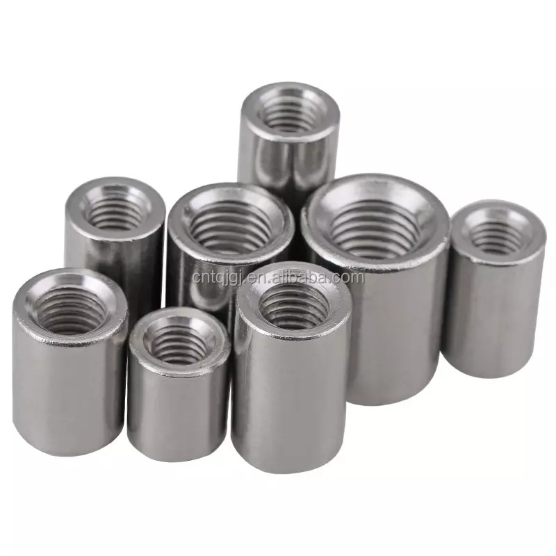 Water Treatment 304 Stainless Steel Nuts Round Coupling Connector Nut for Metric Measurement System and DIN Standard Threaded Coupling