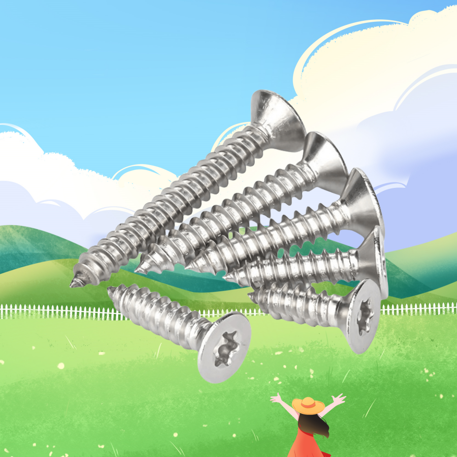 Metric Cheese Head Stainless Steel DIN7982 ST2.9-ST6.3 CSK Phillips Self Tapping Screw for Metal ISO Standard