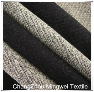 Quality 100%cotton indigo french terry fabric/knit denim for jeans wholesale