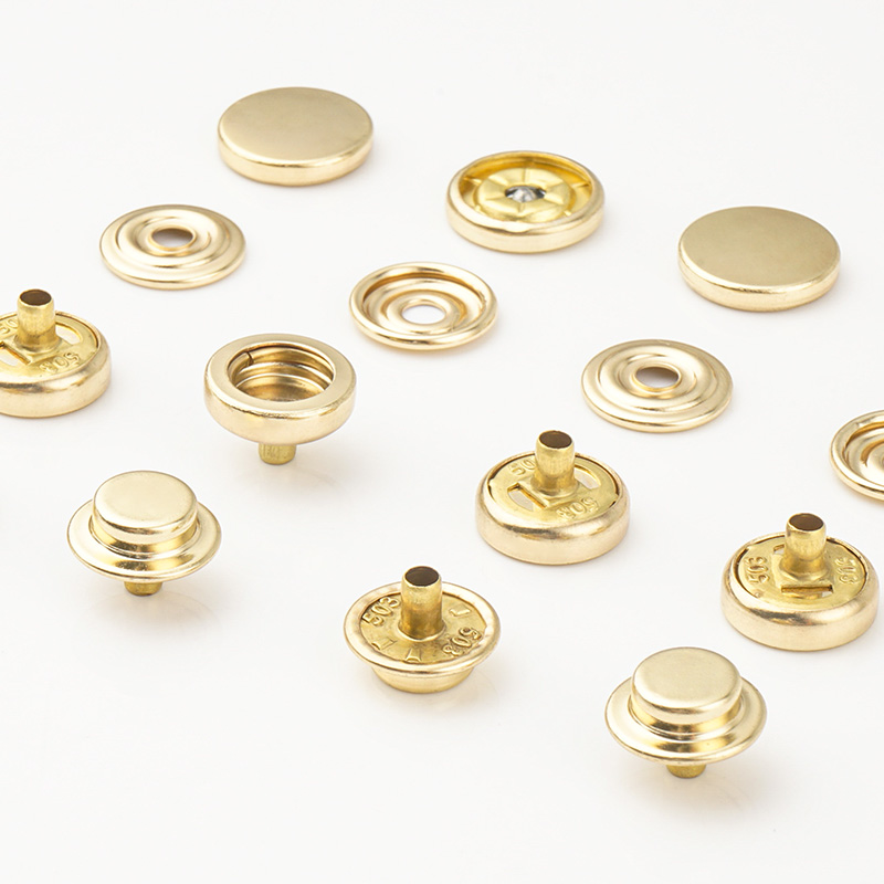 Four Part Metal Snap Buttons 12.5mm 503 Decorative Brass Snap Fastener for Clothing