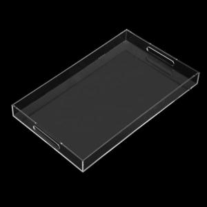 Quality Plexiglass Clear Custom Acrylic Fabrication Acrylic Perspex Tray With Handles wholesale