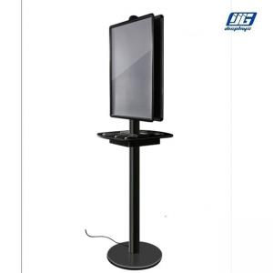 Quality Black Double Sided Poster With 6 Wire Charger Port , Mobile Phone Charging Station wholesale