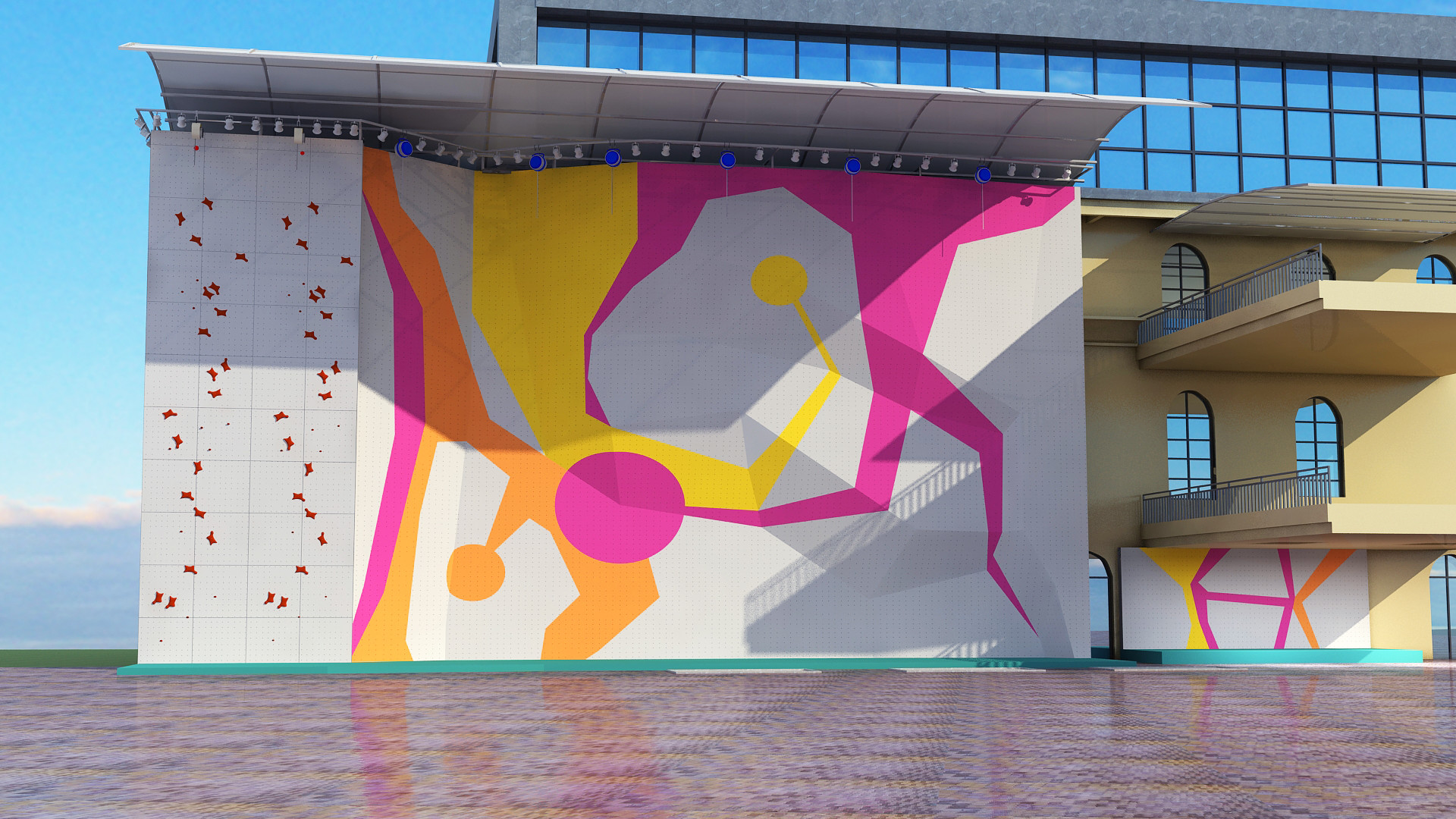 High Durability Rock Climbing Wall Customizable Easy To Install
