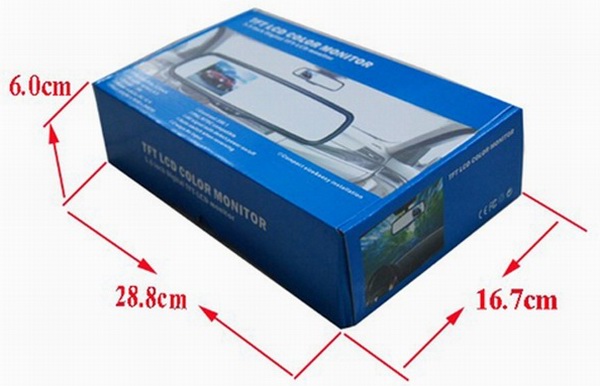Ouchuangbo 3.0 inch LCD screen 960*240 rear view mirror OCB-RV301