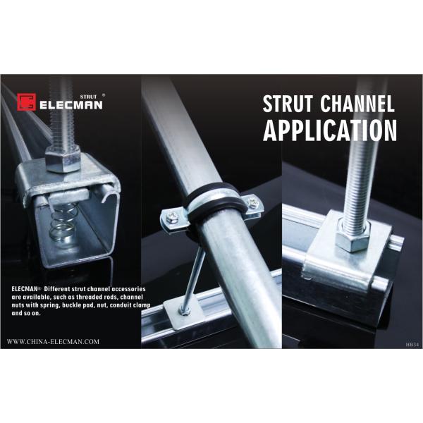 Plain Steel Galvanized Strut Channel ES-101 1-5/8" * 6-1/2" (41x165mm)