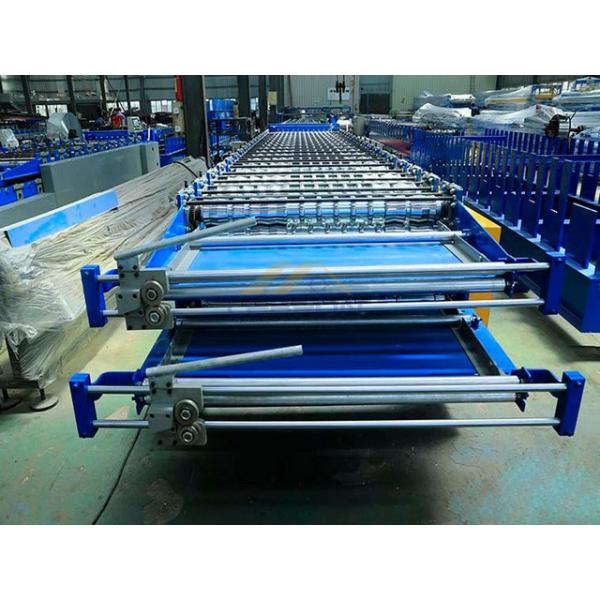 7.5 KW Blue Color Double Layer Roll Forming Machine For Corrugated Sheet And IBR Sheet