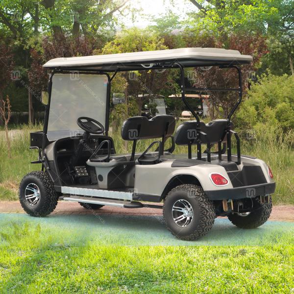 4 Seater Legal Street Electric Golf Cart with lithium battery and foldable back seat and large storage space