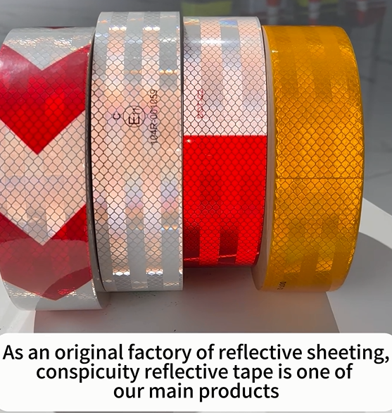 ECE 104R Reflective Tape with Micro Prismatic Technology for 10-Year Durability and Pressure-Sensitive Adhesive