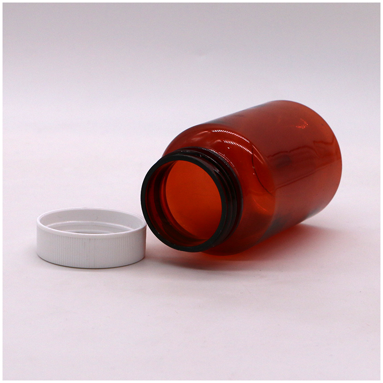 SCREW CAP 200mL PET Bottle for Transparent Cylinder Shape Supplement Medicine Container