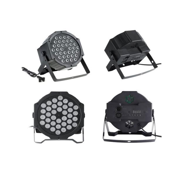 36*1.5w (3-In-One) Tri Color Mini Plastic Flat Pad, Plastic Shell Par led