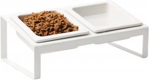 China Ceramic Dog Cat Food and Water Bowls Set for Small Size Dogs and Cats on sale