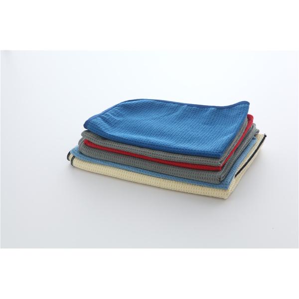 Red color microfiber microfibre waffle weave car cleaning cloth sports towels