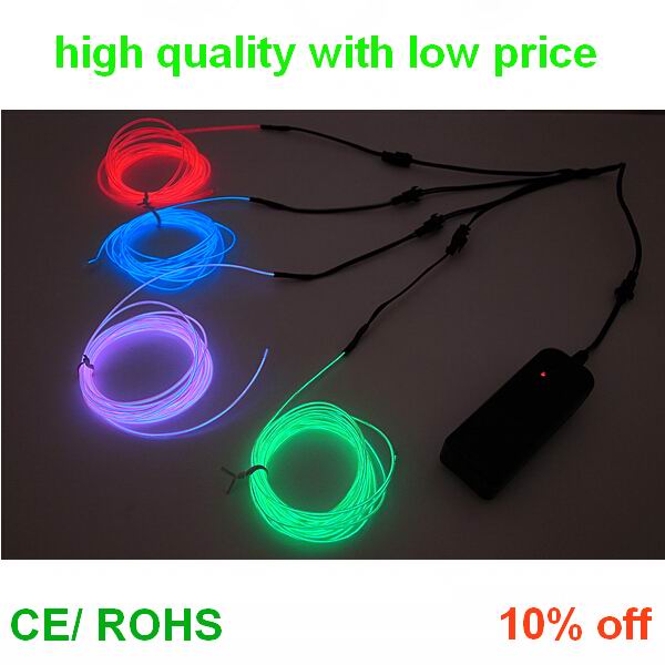 10% off super bright electroluminescent wire/el wire/ neon wire for decoration