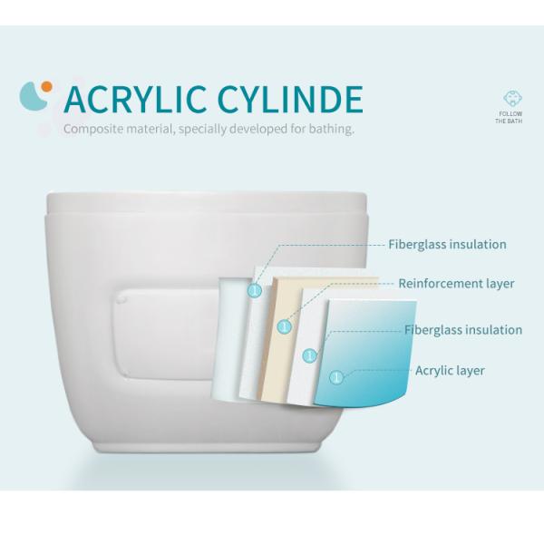 1.1m Baby Whirlpool Spa Bathtub Indoor Home Hydrotherapy Acrylic