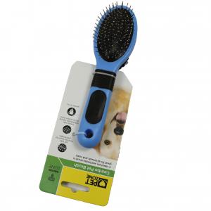 Quality Dog Double Sided Pet Comb For Grooming Rubber Shedding Pet Grooming Dual Sided Comb 206mmx57mmx57mm wholesale