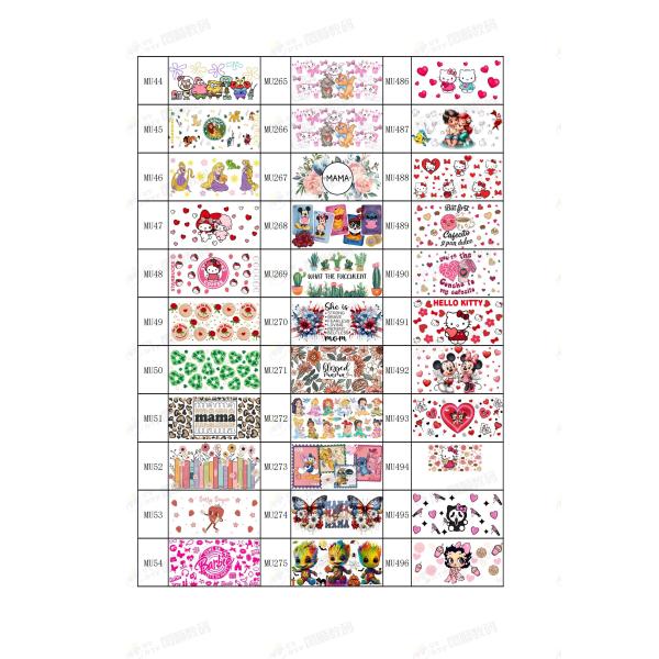 20oz Glass Beer Can UVDTF Tumbler Sticker Decals UV DTF Cup Wrap Trans Waterproof