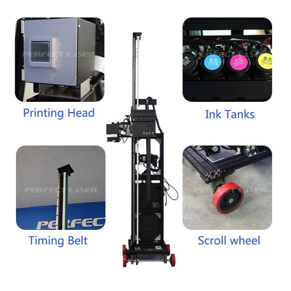 Small Portable 3D UV Ink Vertical Wall Printer Machine for Wood Glass Ceramic Paper Indoor Outdoor Wall Advertising