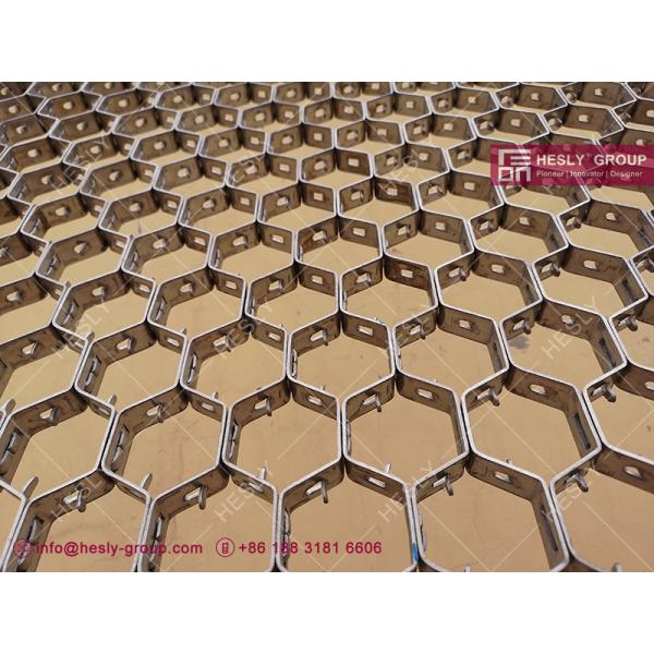 304H Hexmesh for Refractory Linings in boiler flues | China Hex-Mesh Supplier | 1mx2m, 50pcs/pallet