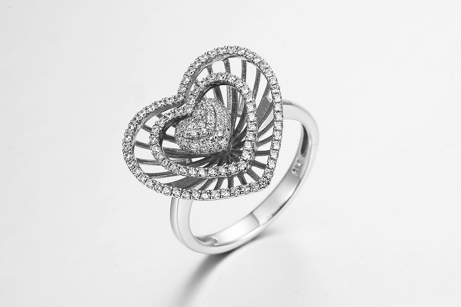 "Telesthesia" 925 Sterling Silver CZ Rings Jewelry Average Engagement Ring