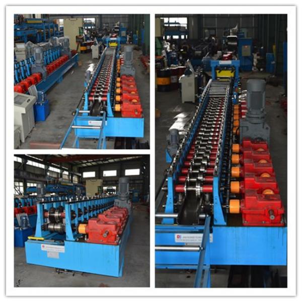 Galvanized Steel Metal Door Frame Roll Forming Machine With Gear Box Transmission