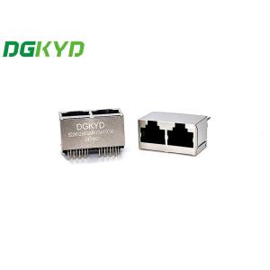 Quality Modular 180 Degree 1X2 Ethernet RJ45 Connector wholesale