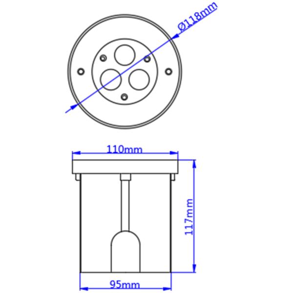 High Power Buried LED Underground Light For Aquarium , Rockeries