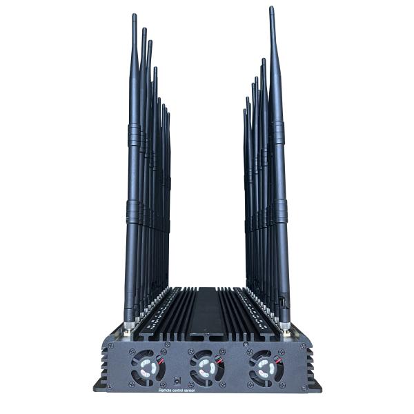 Multifunctional 26 antennas jammer shielding all 2G 3G 4G 5G WIFI GPS RF LOJACK VHF UHF LORA FM Radio Signals with Remote Control