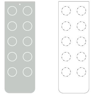 Quality Flexible Remote Control Membrane Touch Switch Overlay With Back Adhesive wholesale