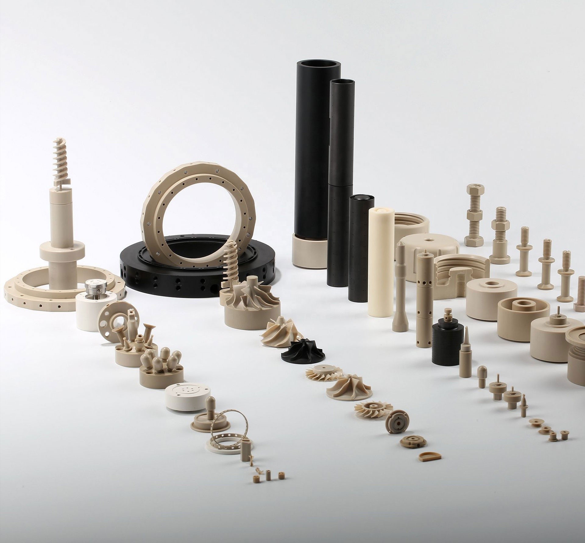 Small Extrusion Machining Plastic Parts Peek PU Nylon Injection Molding Plastic Parts