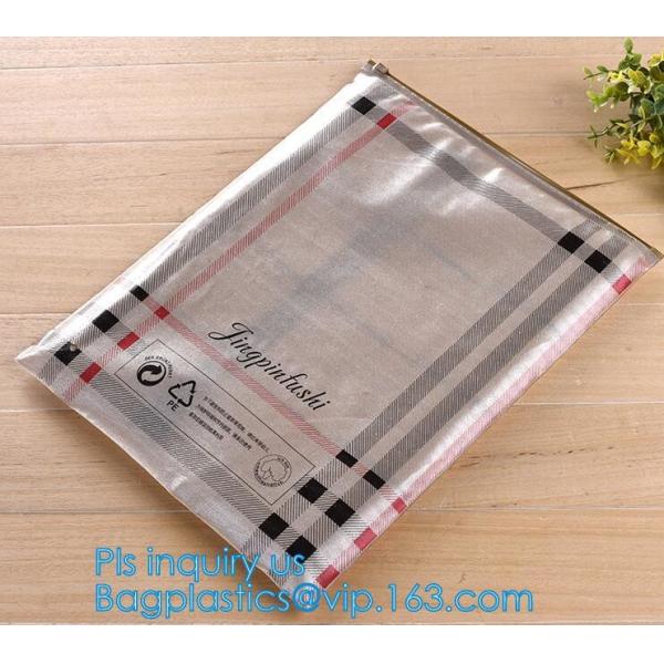 Pencil Zipper Packing Bag Clear PVC Pencil Packing Bag Slider, PVC Slider Zipper Bag For Make Up For Holographic Laser