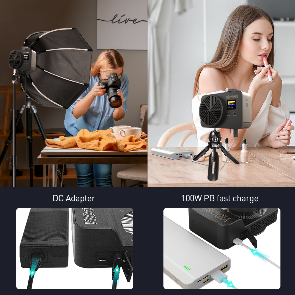 High-power 100w RGB color light mini live broadcast light suitable for outdoor selfie fill light